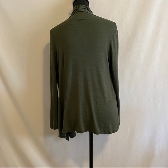 Olive Green Waterfall Cardigan. Size: XL - Picture 6 of 6